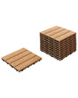 Outdoor Flooring Light Brown WPC Composite Deck Tiles Interlocking All Weather Beliani