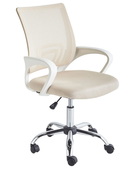 Office Chair Black Fabric Swivel Desk Computer Adjustable Seat Beliani