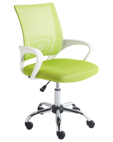 Office Chair Black Fabric Swivel Desk Computer Adjustable Seat Beliani