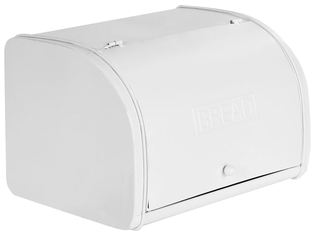 Bread Box White Bin Iron 39 x 24 x 21 cm Decorative Stylish with Lid Beliani