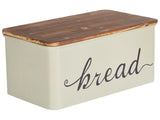 Bread Box Beige Bin Iron 30 x 17 x 16 cm Decorative Stylish with Lid Beliani