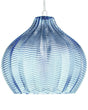 Pendant Lamp Blue Glass Shade Retro Lighting Hanging Light Beliani