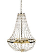 Chandelier Gold Iron Ceiling Lamp with Crystals Lighting Glamour Style Beliani
