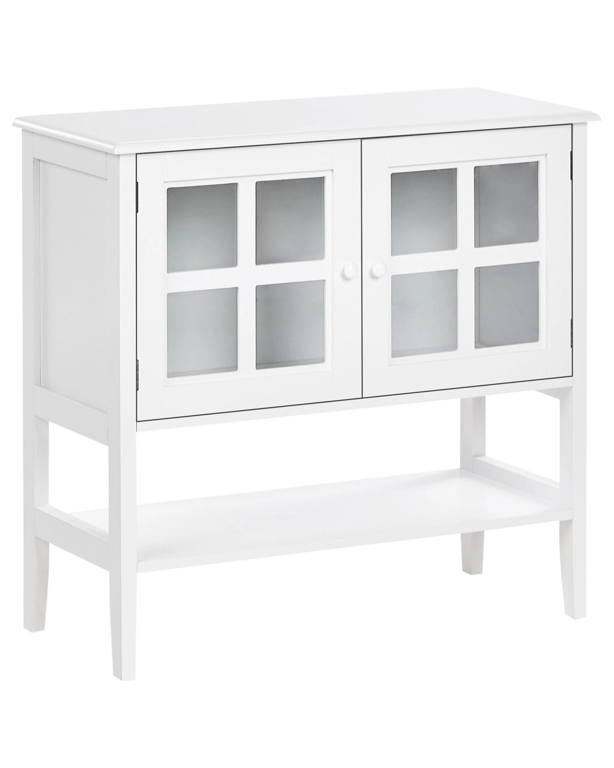 Sideboard White 2 Door Cabinet Storage Meditarrean Minimalist Beliani