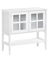 Sideboard White 2 Door Cabinet Storage Meditarrean Minimalist Beliani