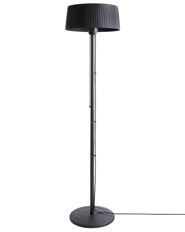 Electric Patio Heater Black Steel 1500 W Freestanding Garden Accessories Beliani