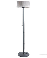 Electric Patio Heater Grey Steel Halogen 1500 W Freestanding Garden Accessories Beliani