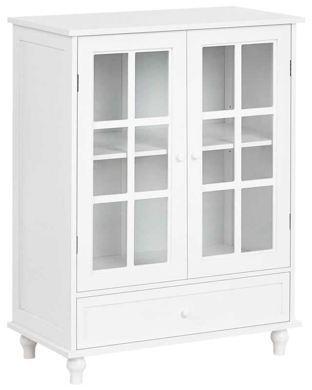 Sideboard White 2 Door With Drawer Cabinet Storage Meditarrean Beliani