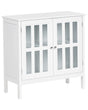 Sideboard White 2 Door Cabinet Storage Meditarrean Minimalist Beliani