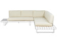 Outdoor Cushion Cover Set Off-White Fabric Sofa Seat Back Side Pillow Cases Beliani