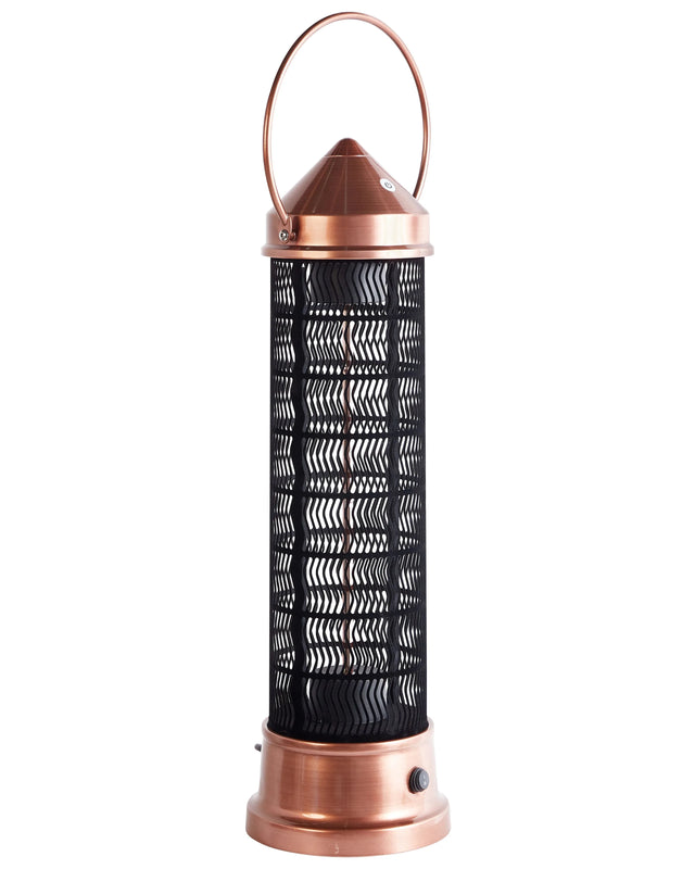 Halogen Patio Heater Copper Steel Electric Freestanding Outdoor Accessories Patio Garden Beliani