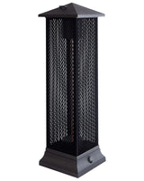 Halogen Patio Heater Black Steel Electric Freestanding Outdoor Accessories Patio Garden Beliani