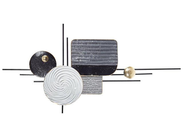 Wall Decor Grey Iron Hanging Wall Irregular Accent Piece Metallic Modern Style Beliani