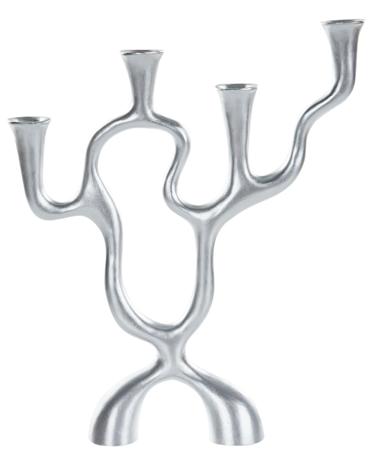 Candle Holder Gold for 4 Candles Candelabra Iron Modern Minimalistic Design Decoration Beliani