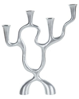Candle Holder Gold for 4 Candles Candelabra Iron Modern Minimalistic Design Decoration Beliani