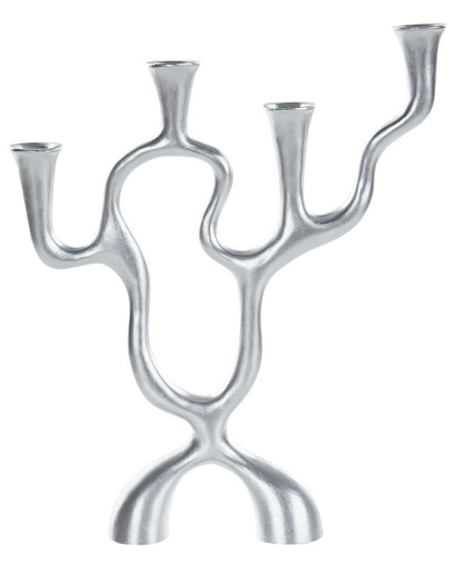 Candle Holder Gold for 4 Candles Candelabra Iron Modern Minimalistic Design Decoration Beliani