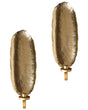 Set of 2 Wall Candle Holders Gold Iron Modern Minimalistic Design Decoration Beliani