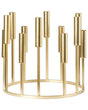Candle Holder Gold 12 Arm Round Base Iron Modern Minimalistic Design Decoration Beliani