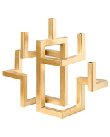 Candle Holder Gold 5 Arm Iron Modern Minimalistic Design Decoration Beliani