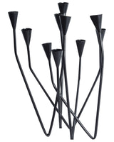 Candle Holder Black 10 Arm Iron Modern Minimalistic Design Decoration Beliani