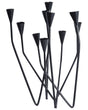 Candle Holder Black 10 Arm Iron Modern Minimalistic Design Decoration Beliani