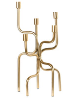Candle Holder Gold 5 Arm Iron Modern Minimalistic Design Decoration Beliani