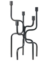 Candle Holder Black 5 Arm Iron Modern Minimalistic Design Decoration Beliani