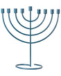 Candle Holder Blue 9 Arm Iron Modern Minimalistic Design Decoration Beliani