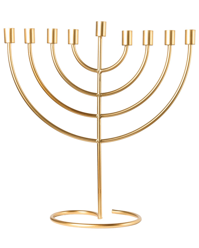 Candle Holder Gold 9 Arm Iron Modern Minimalistic Design Decoration Beliani