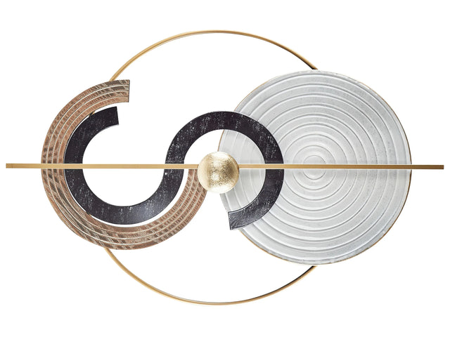 Wall Decor Multicolour Iron Hanging Wall Irregular Accent Piece Metallic Modern Style Beliani