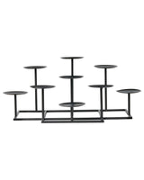 Candle Holder Black Metal 23 cm Modern Centerpiece Decoration Beliani