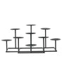 Candle Holder Black Metal 23 cm Modern Centerpiece Decoration Beliani