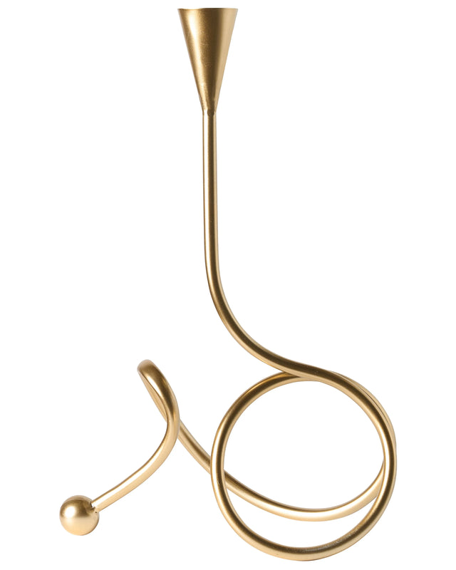 Candle Holder Gold Metal 40 cm Modern Glam Style Centerpiece Decoration Beliani