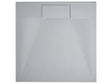 Shower Tray with Drain Grey SMC 80 x 80 x 3 cm Minimalist Natural Stone Effect Beliani