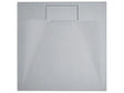 Shower Tray with Drain Grey SMC 90 x 90 x 3 cm Minimalist Natural Stone Effect Beliani