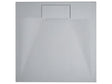 Shower Tray with Drain Grey SMC 90 x 90 x 3 cm Minimalist Natural Stone Effect Beliani