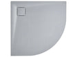Shower Tray with Drain Grey SMC 80 x 80 x 3 cm Minimalist Natural Stone Effect Beliani