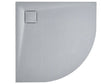 Shower Tray with Drain Grey SMC 80 x 80 x 3 cm Minimalist Natural Stone Effect Beliani
