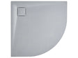 Shower Tray with Drain Grey SMC 90 x 90 x 3 cm Minimalist Natural Stone Effect Beliani