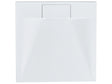 Shower Tray with Drain White SMC 80 x 80 x 3 cm Minimalist Natural Stone Effect Beliani
