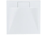 Shower Tray with Drain White SMC 80 x 80 x 3 cm Minimalist Natural Stone Effect Beliani