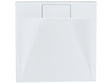 Shower Tray with Drain White SMC 80 x 80 x 3 cm Minimalist Natural Stone Effect Beliani