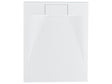 Shower Tray with Drain White SMC 80 x 100 x 3 cm Minimalist Natural Stone Effect Beliani