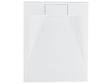 Shower Tray with Drain White SMC 80 x 100 x 3 cm Minimalist Natural Stone Effect Beliani