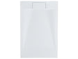 Shower Tray with Drain White SMC 80 x 120 x 3 cm Minimalist Natural Stone Effect Beliani