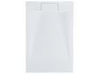 Shower Tray with Drain White SMC 80 x 120 x 3 cm Minimalist Natural Stone Effect Beliani