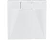 Shower Tray with Drain White SMC 90 x 90 x 3 cm Minimalist Natural Stone Effect Beliani