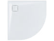 Shower Tray with Drain White SMC 80 x 80 x 3 cm Minimalist Natural Stone Effect Beliani