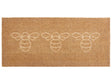 Doormat Natural Coir PVC Backing Anti-Slip 55 x 120 cm Home Text Motif Modern Indoor Decoration Beliani