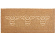 Doormat Natural Coir PVC Backing Anti-Slip 55 x 120 cm Home Text Motif Modern Indoor Decoration Beliani